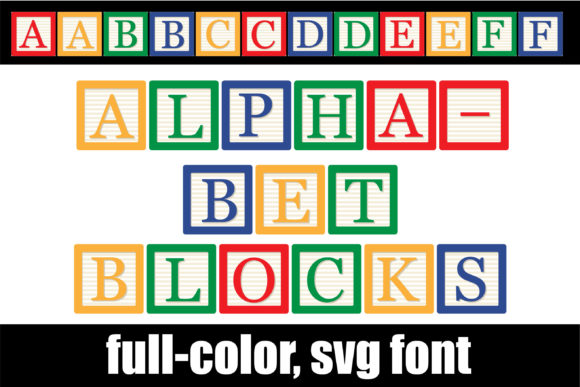 Alphabet Blocks: A Colorful Font for Creative Designs