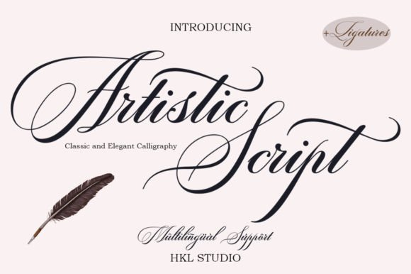 Artistic Script: Elegant Calligraphy Font for Timeless Design
