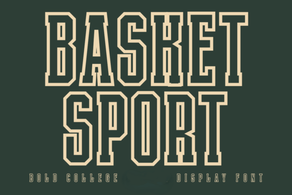 Basket Sport Outline: The Ultimate College Display Font