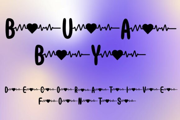 Buaby EKG Heart Style Dingbats: A Creative Font with Heartbeat Energy