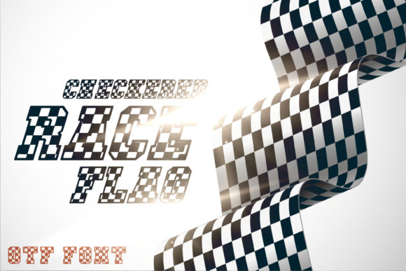 Checkered Race: Bold Typography for Dynamic Designs