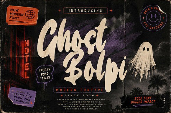 Ghost Boldi: A Bold Display Typeface for Impactful Design