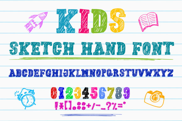Kids Sketch Hand: A Playful Handwritten Font for Creative Projects