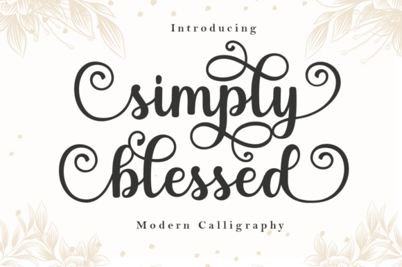 Simply Blessed: A Delicate Script Font for Elegant Designs