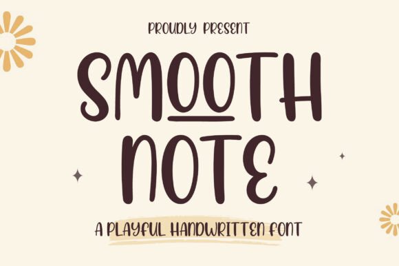 Smooth Note: A Handwritten Font for Warm Designs